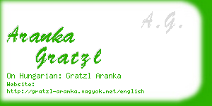 aranka gratzl business card